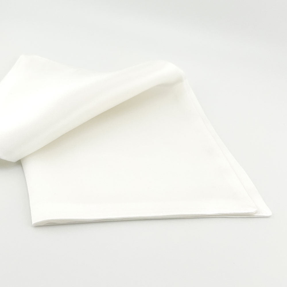 Classic White Pocket Square Silk Handkerchief