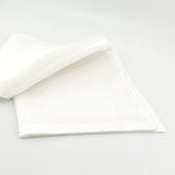 Classic White Pocket Square Silk Handkerchief