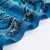 100% Mulberry Silk Scarf Neck Silk Scarf Square, Dunhuang Bule