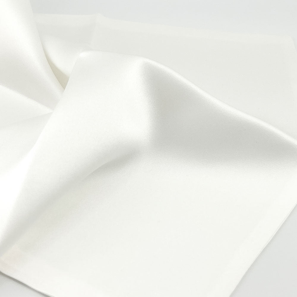 Classic White Pocket Square Silk Handkerchief