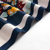 Pure Mulberry Silk Scarf Wensli Silk Scarf Square, Butterfly Navy Blue