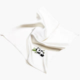 Hand-Embroidered Handkerchief Silk Handkerchief, Panda Bamboo Carefree