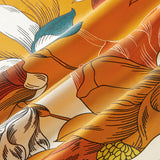 Designer Silk Scarf Head Scarf Square, Vibrant Magnolia