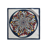 Pure Mulberry Silk Scarf Wensli Silk Scarf Square, Butterfly Navy Blue
