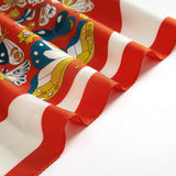 Double Sided Pure Mulberry Silk Scarf Square, Butterfly Orange