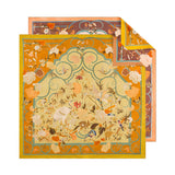 Floral Silk Scarf Square 105, Morning Dew
