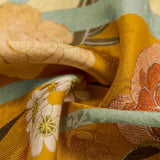 Floral Silk Scarf Square 105, Morning Dew