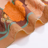 Floral Silk Scarf Square 105, Morning Dew