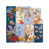 100% Silk Scarf, Flourishing Blossom Blue