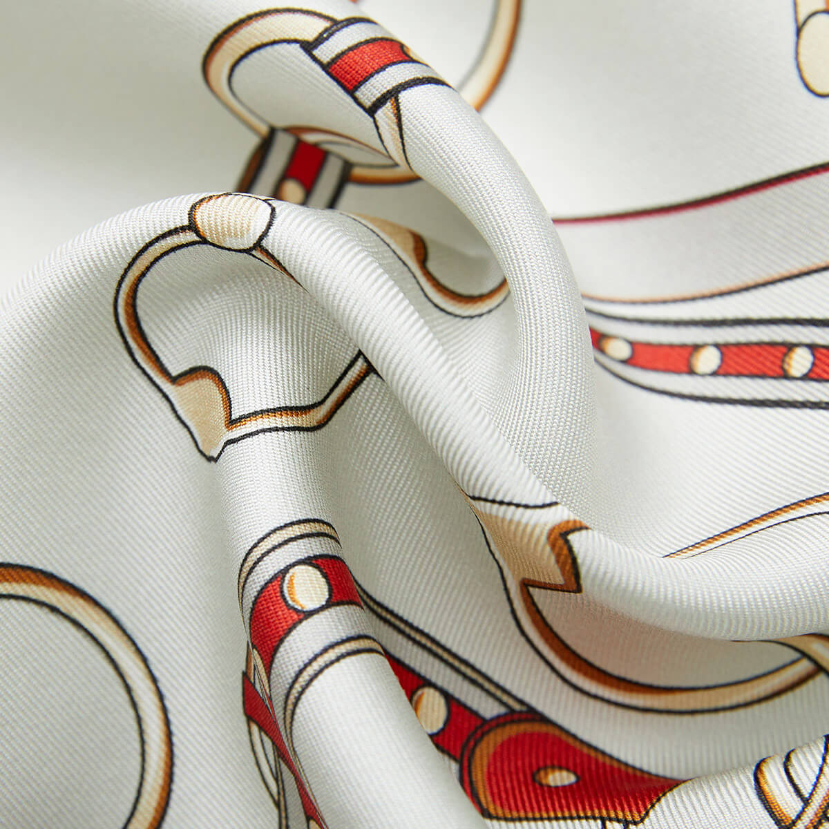 100% Silk Scarf Square 63, Link Grey