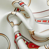 100% Silk Scarf Square 63, Link Grey