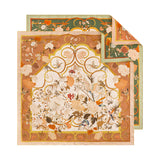 Floral Silk Scarf Square 105, Morning Dew