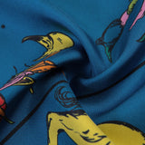 Designer Silk Scarf Women, Astronomy Blue