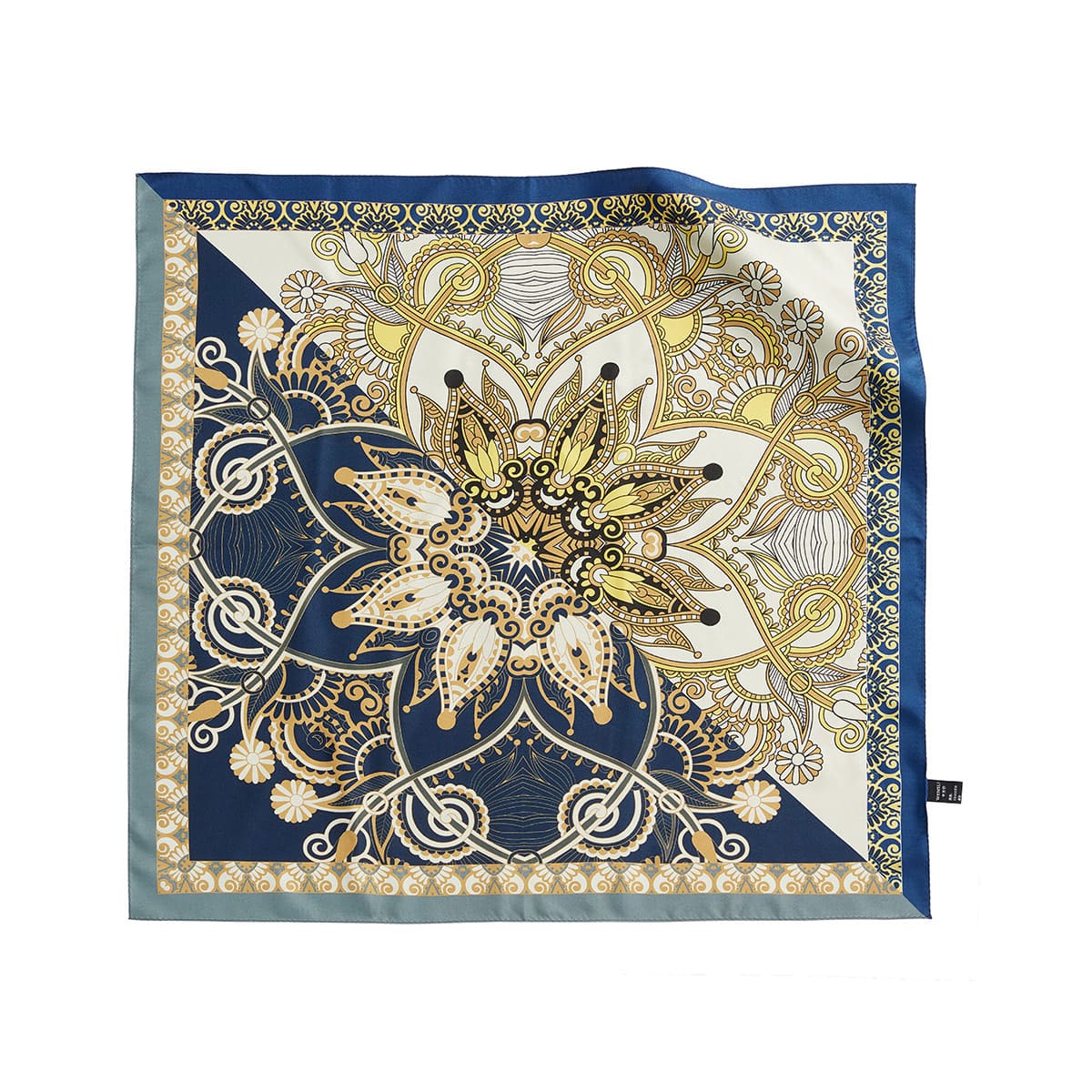 100% Silk Mulberry Silk Scarf Square, Dunhuang Gold