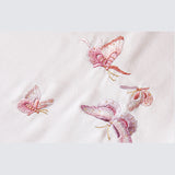 Hand Embroidered Silk Scarf Long, Pink Silk Scarf, Butterfly Flutters