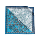 100% Mulberry Silk Scarf Neck Silk Scarf Square, Dunhuang Bule