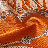Designer Silk Scarf Large Square 105, Floral Imprint