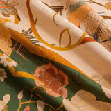 Floral Silk Scarf Square 105, Morning Dew